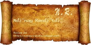 Nánay Renátó névjegykártya