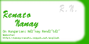 renato nanay business card